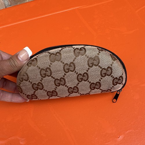 Designer Monogram Hard Eyeglass/Sunglasses Case Zip Faux Leather - photo 2