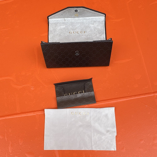 Gucci GG Monogram Hard Clamshell Eyeglass Case