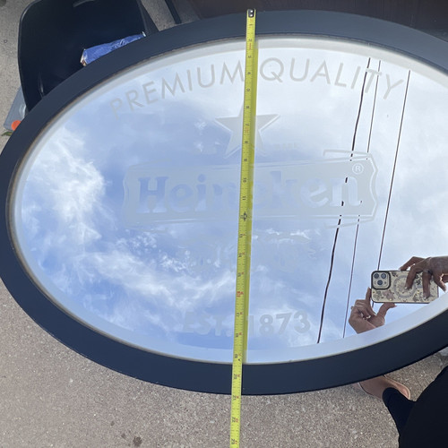Heineken Premium Quality Est. 1873 Oval Bar Mirror