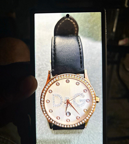 Dolce & Gabbana D&G Time Women Quartz Gold Case Black Leather Da