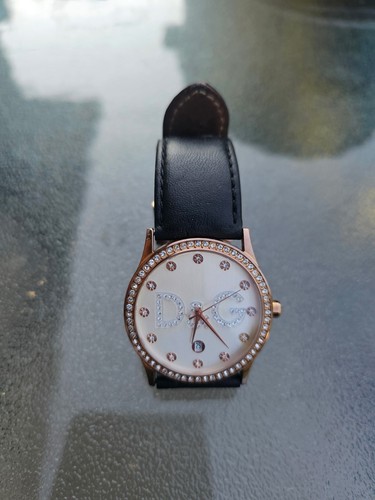 Dolce & Gabbana D&G Time Women Quartz Gold Case Black Leather Da - photo 2