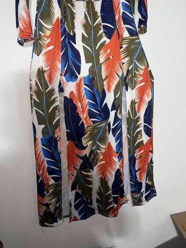 Multicolor Floral Lined Maxi Dress Regular Size L 3/4 Sleeve - photo 5
