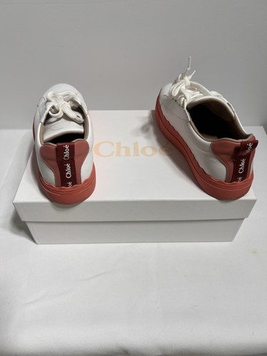 Chloé Low Top Sneakers US 8.5 White/Pink Leather - photo 3