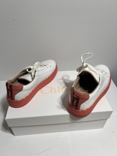 Chloé Low Top Sneakers US 8.5 White/Pink Leather - photo 5