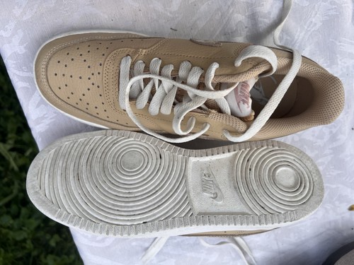 Nike Men's Solid Low Top Lace-Up Athletic Sneakers Beige White - photo 3
