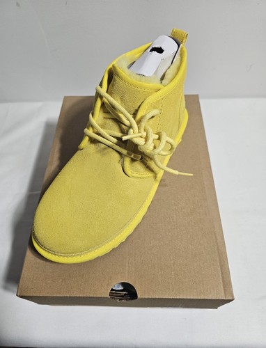 UGG Classic Ultra Mini Canary Yellow Suede Shearling Boots Women