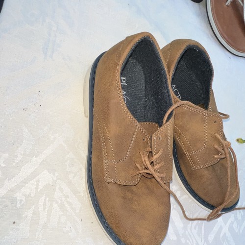 Place Men's Oxford Shoes Brown Leather Lace-Up Solid Round Toe 3 - photo 4