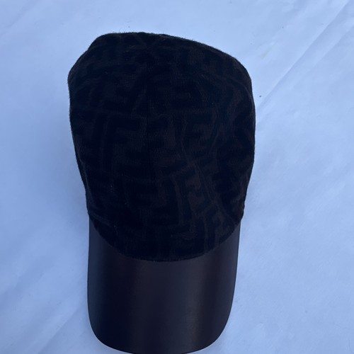 FENDI Roma Brown/Black Monogram Calf Hair Leather Baseball Cap - photo 2