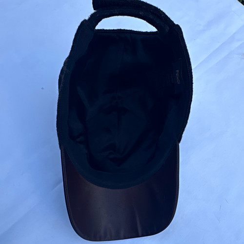 FENDI Roma Brown/Black Monogram Calf Hair Leather Baseball Cap - photo 3