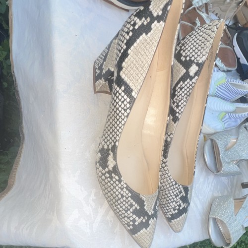 Nine West Women’s Snake Print Leather Block Heel Pumps - photo 2