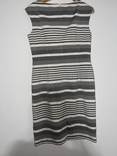 Calvin Klein Blue, Grey, and White Striped Shift Dress 1003 - photo 4