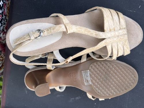 Aerosoles Women's Beige Snake Print Strappy Buckle Sandals 6 - photo 2