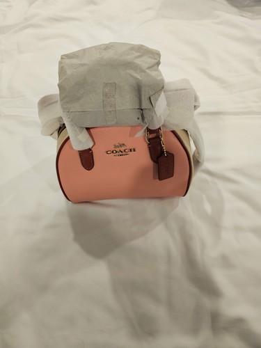 Coach Pink Small Zip Satchel Top Handle Bag w/ Hang Tag, Charm, - photo 3