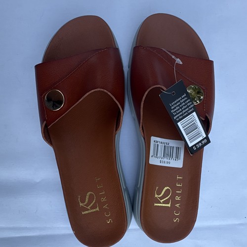 KS Scarlett Women's Brown Size 37 Logo Slide Sandals - photo 5