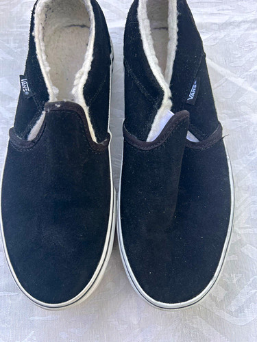 VANS Slip-On Shoes US 6.5 Black/White Canvas