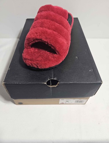 Ugg Fluff You Samba Red Slide Slippers Men 8 / Women 10