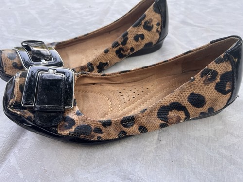 Naturalizer N5 Comfort Women’s Animal Print Leather Buckle Balle - photo 2