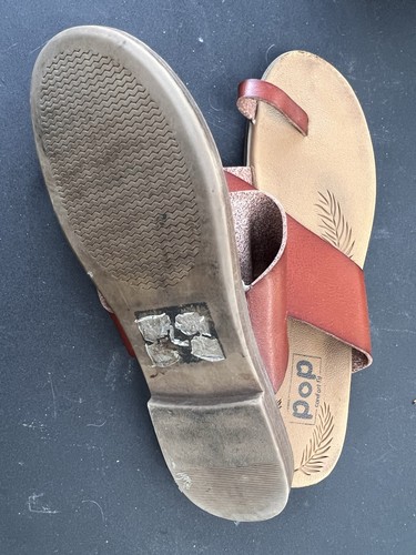 POP Women's Brown/Beige Slide Sandals Slip-On Flat Casual US 9.5 - photo 3