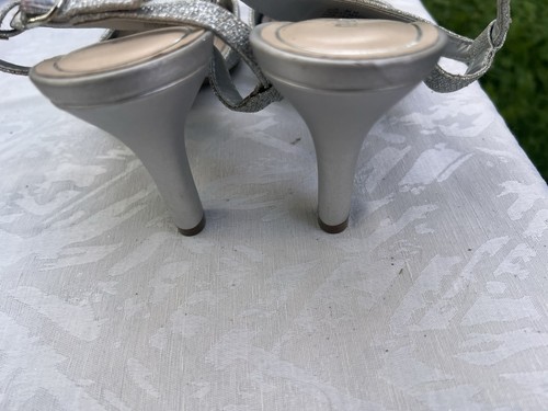 Marcella Women’s Silver Glitter Strappy Stiletto Heels 9.5M - photo 3