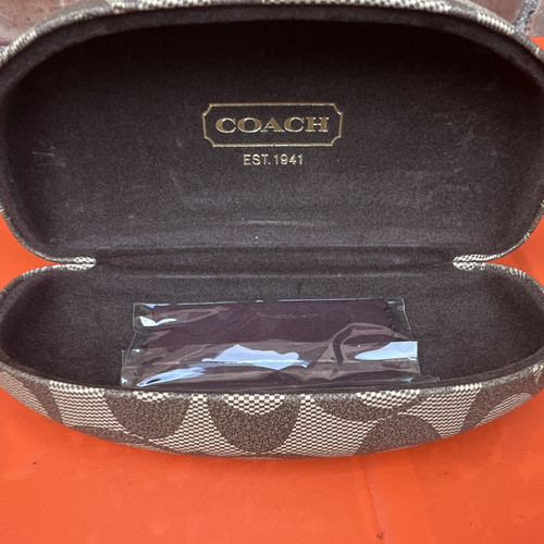 Coach Signature Logo Hard Clamshell Eyeglass Case