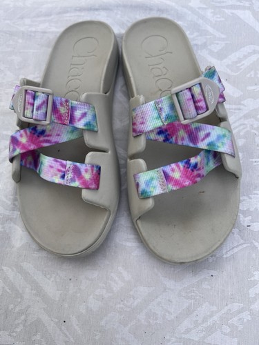 Chaco Women's Gray/Multicolor Tie-Dye Slide Sandals 6.5 - photo 3
