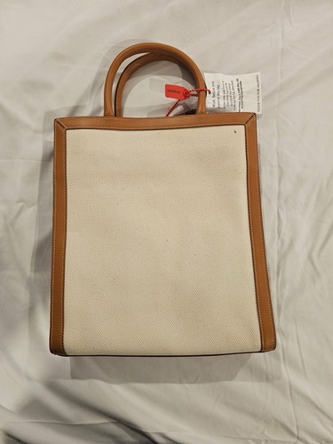 Celine Paris Logo Tote Bag Beige/Brown with Top Handle, Dust Bag - photo 3