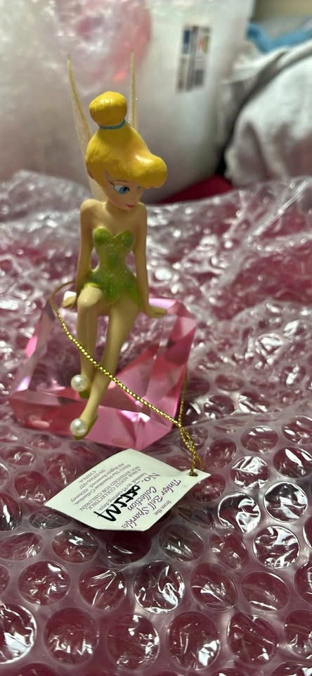 Hamilton Collection Tinker Bell Sparkles Pink Diamond Figurine