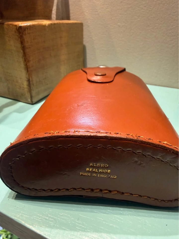 Albro brand vintage glass hip flask - photo 3