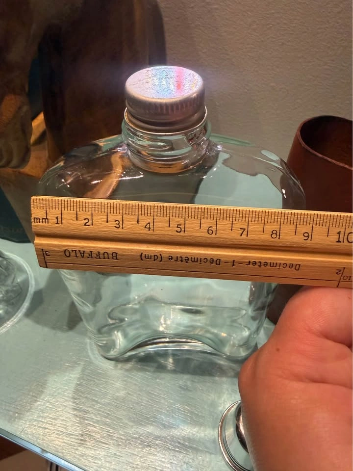 Albro brand vintage glass hip flask - photo 5