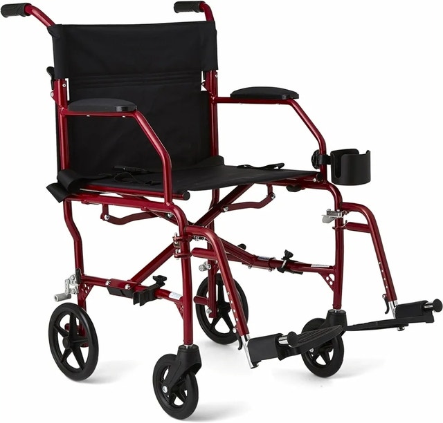 Medline 15 lbs Ultra Lightweight Transport Wheelchair BRAND NEW