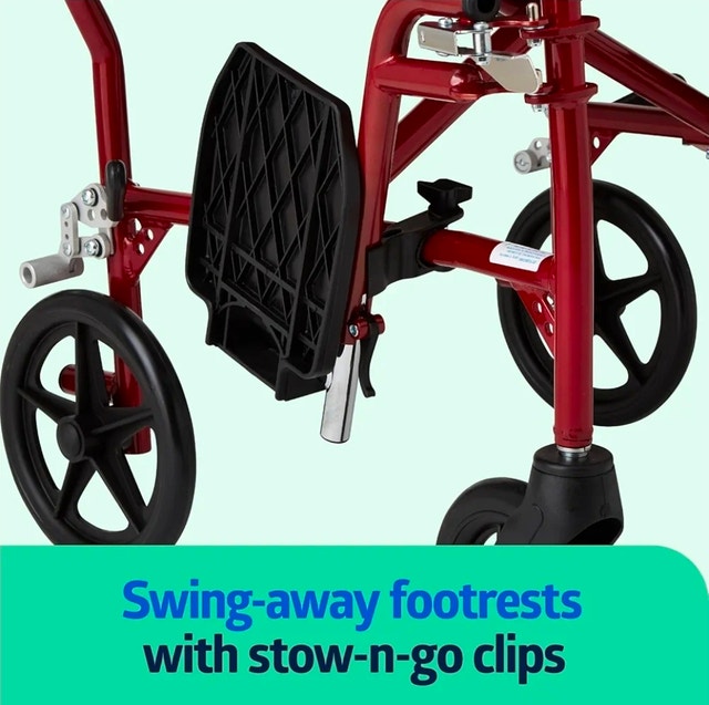 Medline 15 lbs Ultra Lightweight Transport Wheelchair BRAND NEW - photo 5