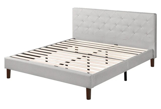Zinus King Size Upholstered Platform Bed Frame, BRAND NEW SEALED