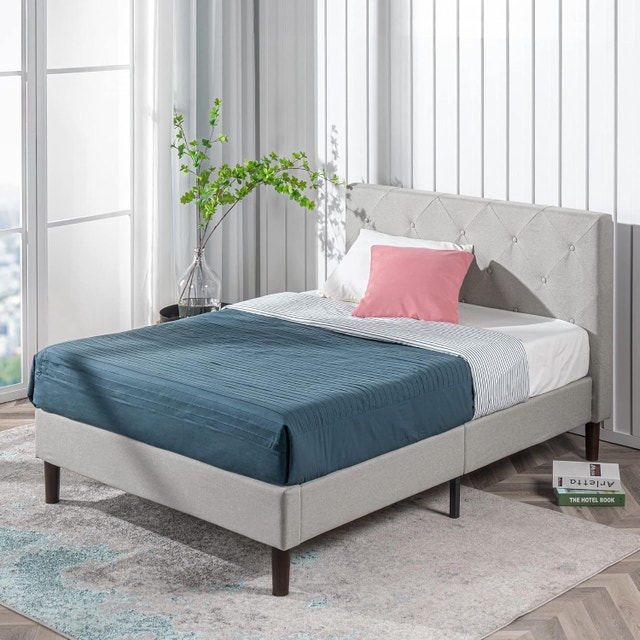 Zinus King Size Upholstered Platform Bed Frame, BRAND NEW SEALED - photo 3