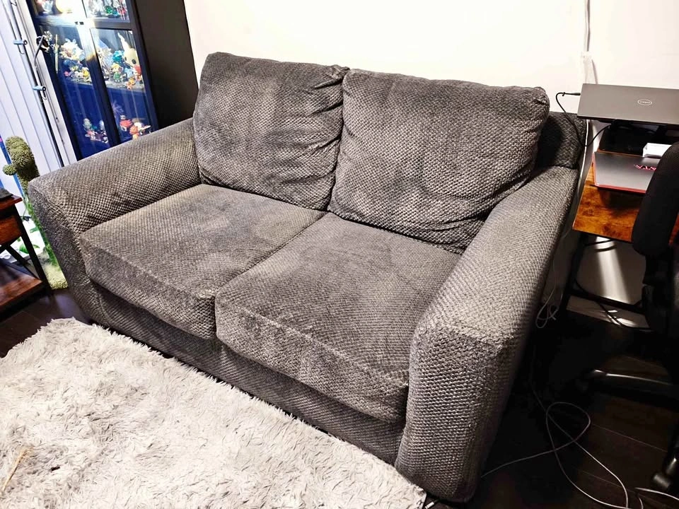 Charcoal Grey Loveseat Sofa Couch — Leon's, Excellent Condition