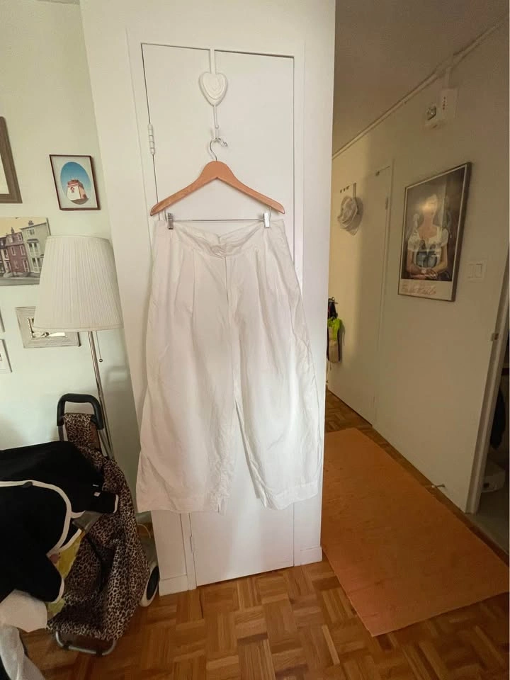 Gap Women’s cotton/linen, high-waisted, wide-leg pants - photo 2