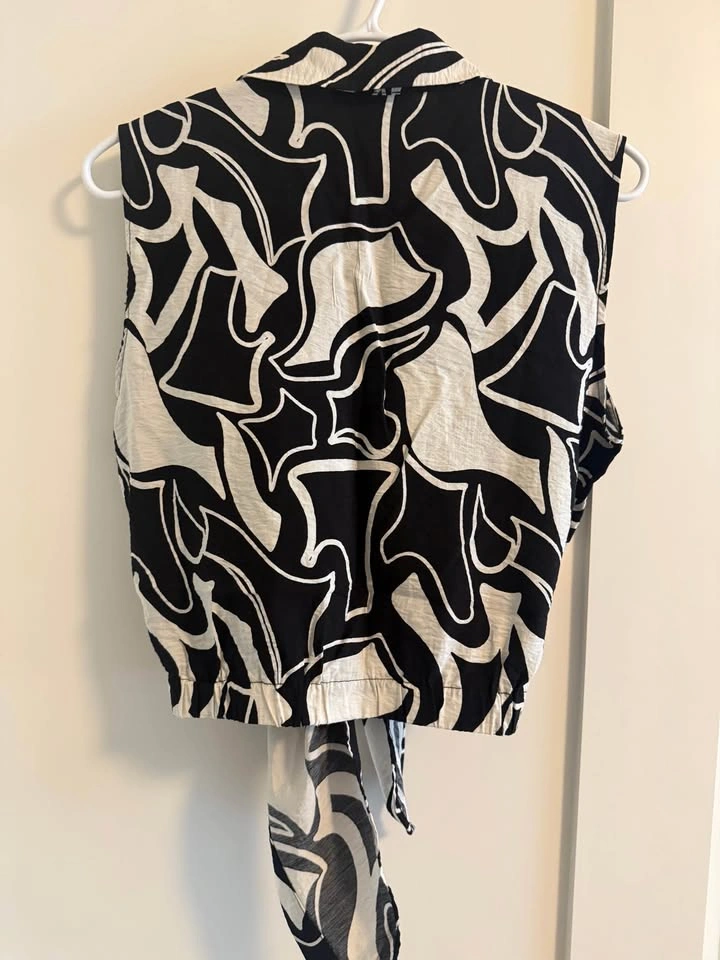 Summer White & Black Blouse - photo 2