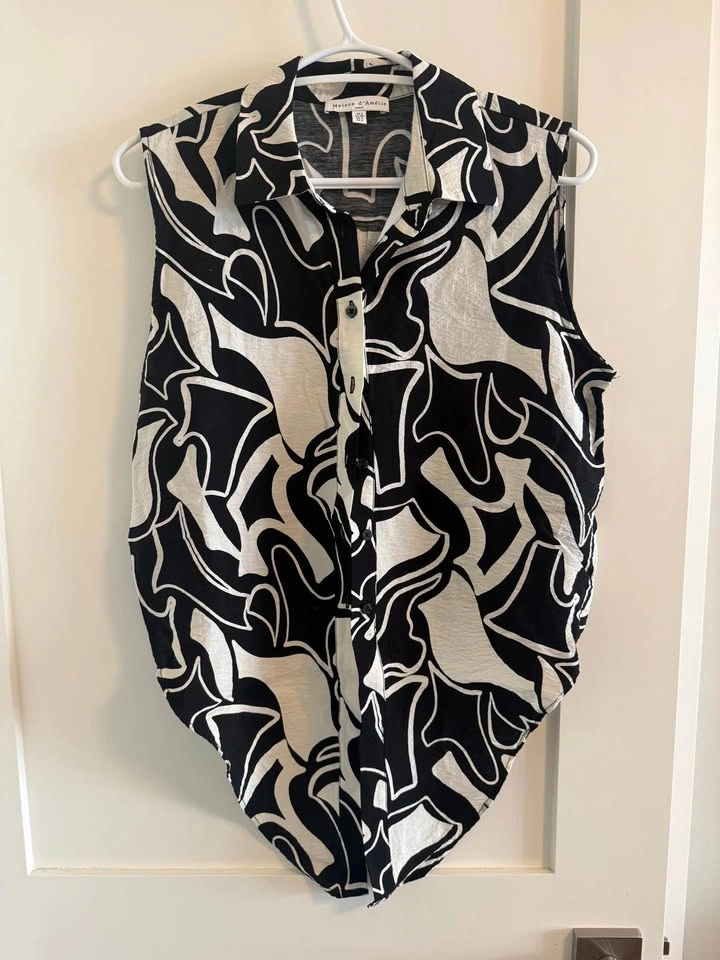 Summer White & Black Blouse - photo 3