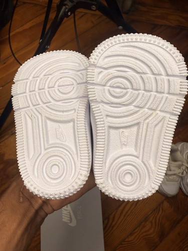 Toddler Nike Air Force 1 EasyOn Shoes 'Triple White' Size 2C - photo 3