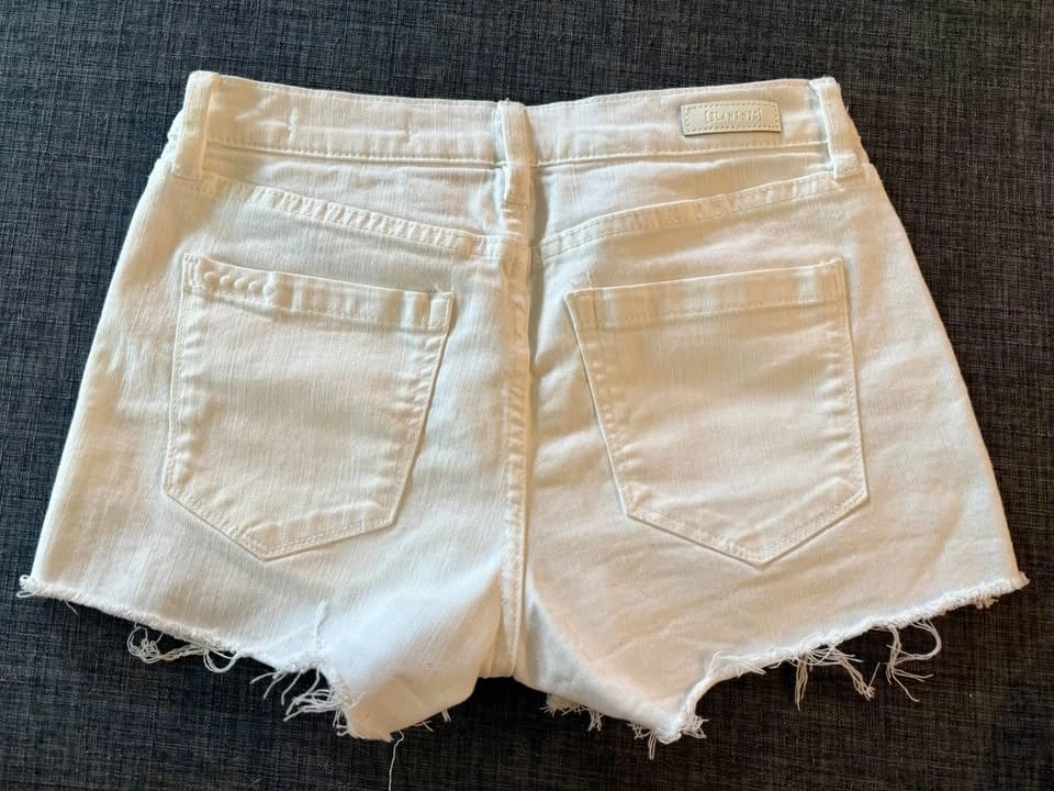 White jean shorts - photo 2