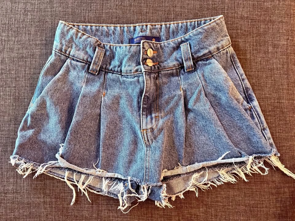 Denim skirt shorts