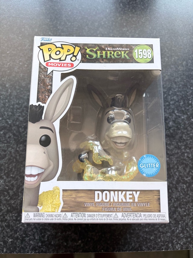 Shrek Donkey #1598 Glitter Funko Pop