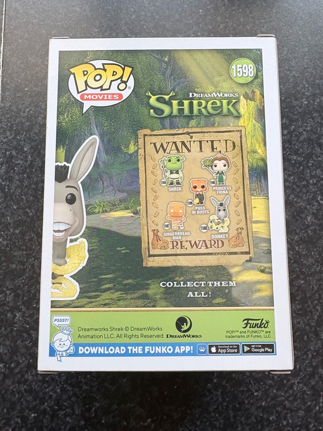 Shrek Donkey #1598 Glitter Funko Pop - photo 2