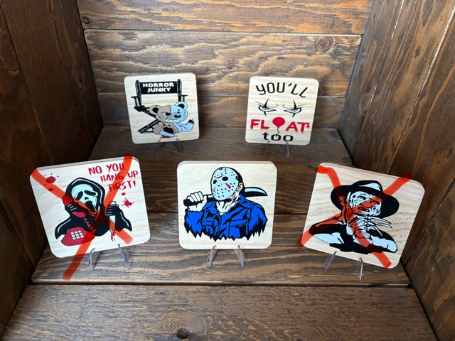 Horror Character Coasters $10 Each