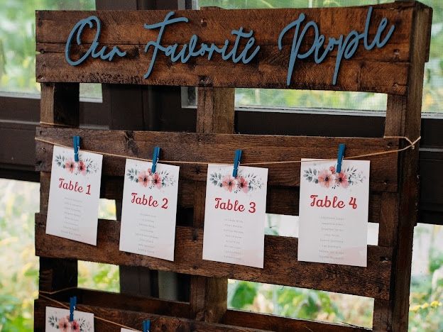 Stained Wood Pallets -Table Seating Chart- Sweets Table - photo 3
