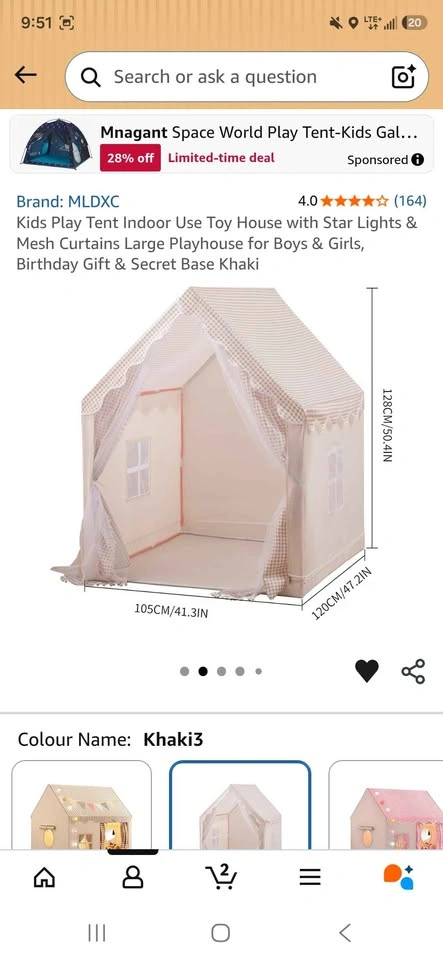 Kids Play Tent Indoor - NEW - photo 2