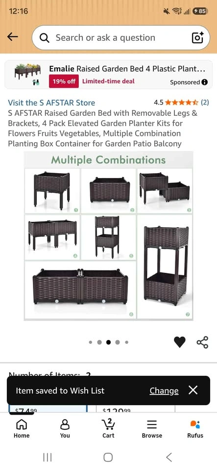 Raised Garden Bed with Removable Legs & Brackets - photo 2