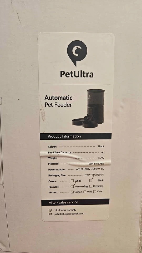 PetUltra Automatic Food Dispenser 4L - photo 2