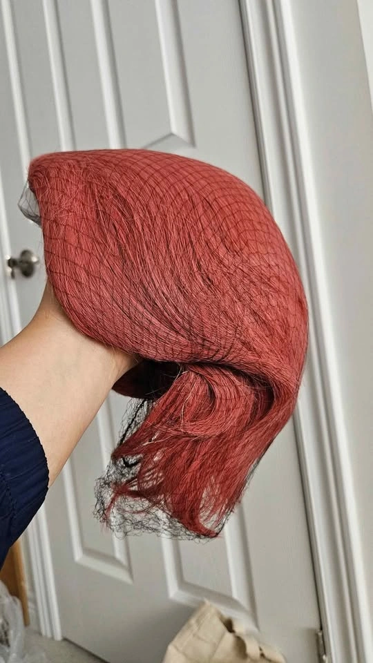 Pink/Reddish Wig with Hairnet - photo 2