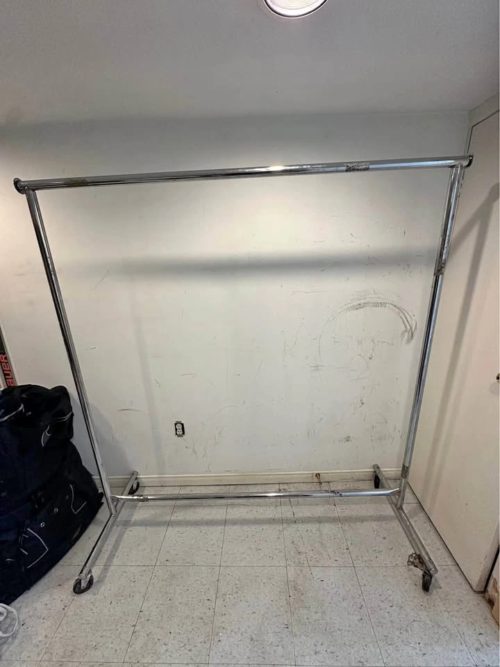 Chrome Rolling Garment Rack