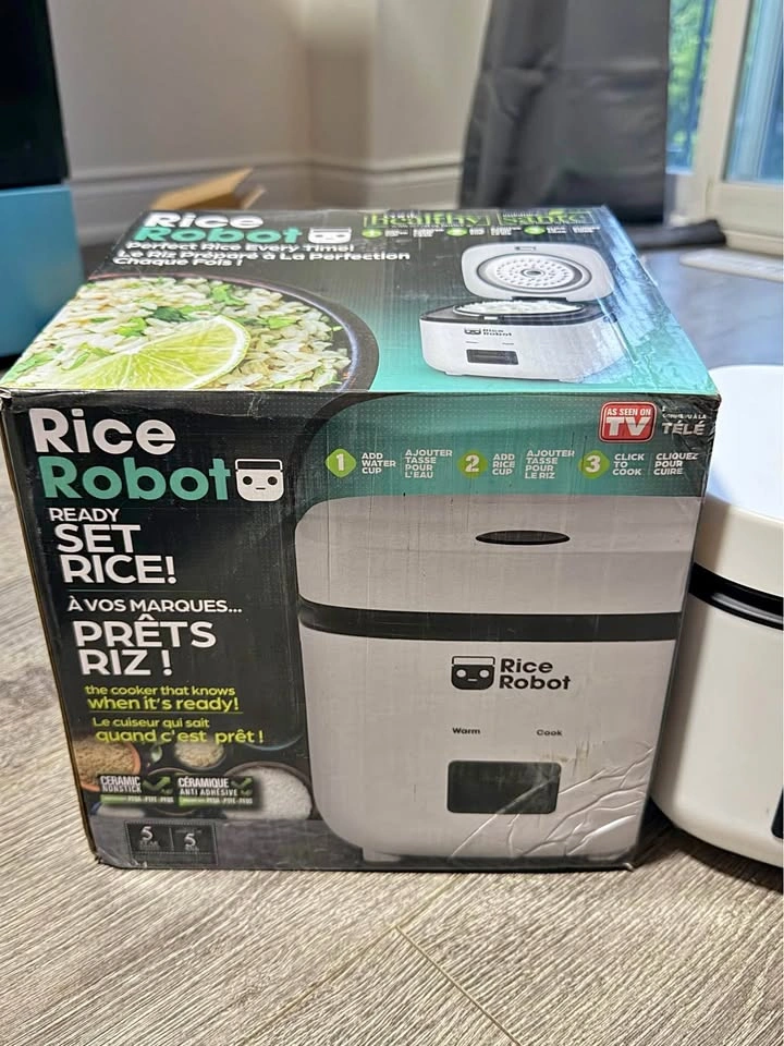 Rice Robot - Ceramic Nonstick Rice Cooker with Steamer Tray